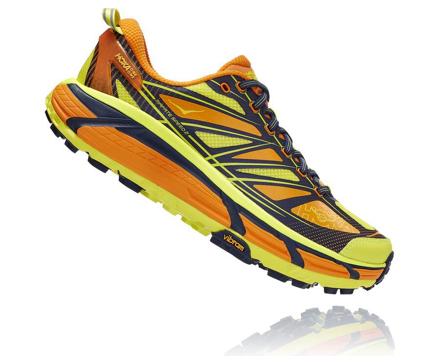 Zapatillas Trail Hoka One One Hombre - Mafate Speed 2 - Doradas Claro/Rosas - VRY157826